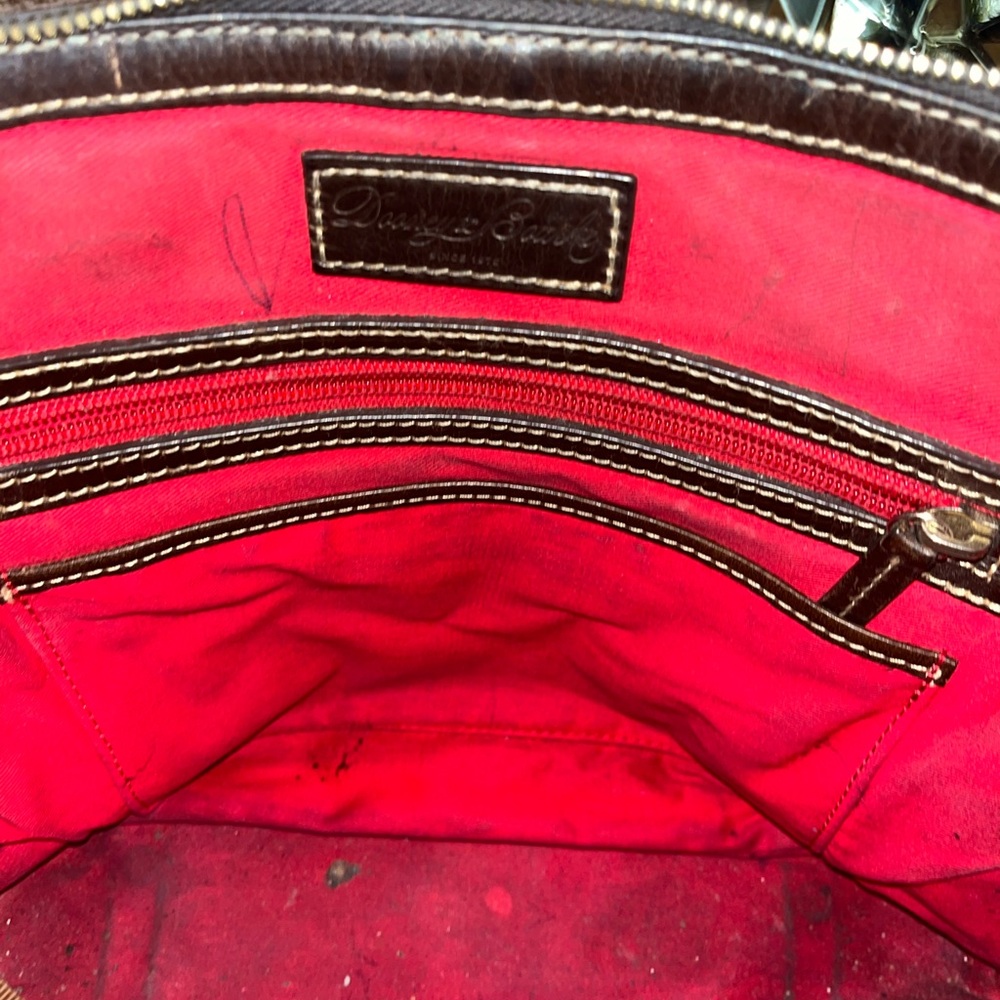 Dooney & Bourke Black and Brown Textured Satchel - Picture 6 of 7